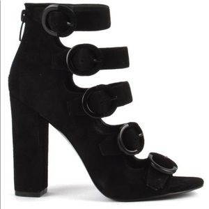 Kendall & Kylie Evie Black suede heels/heel boots